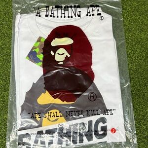 A Bathing Ape White Graphic T-Shirt